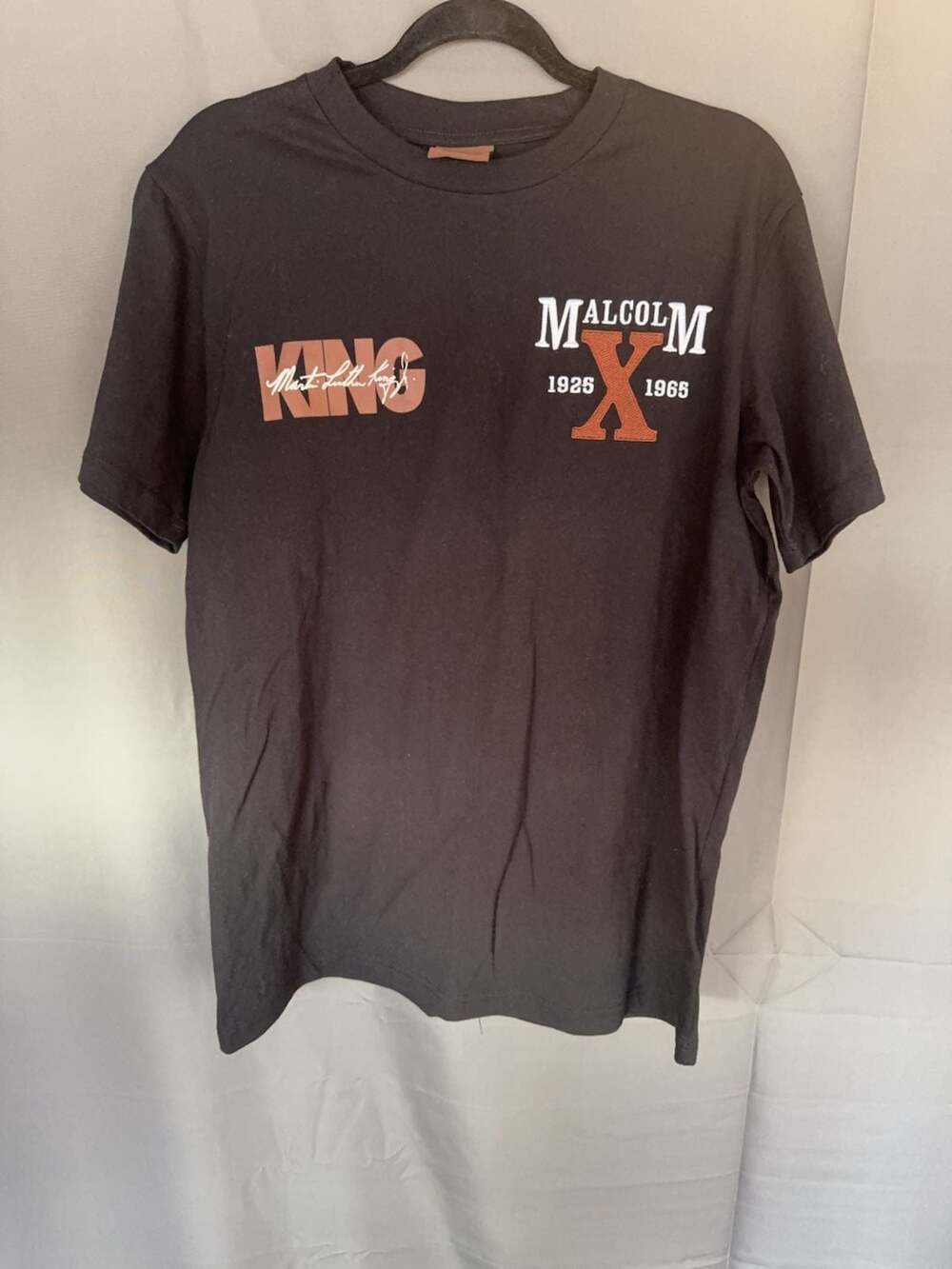 Malcolm X and Martin Luther King Jr. Graphic T-Shirt Size Small